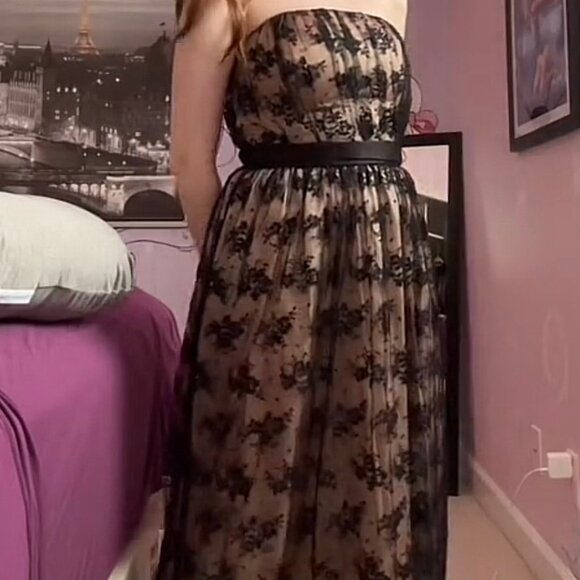 Vintage Strapless Lace Dress - Picture 11 of 12